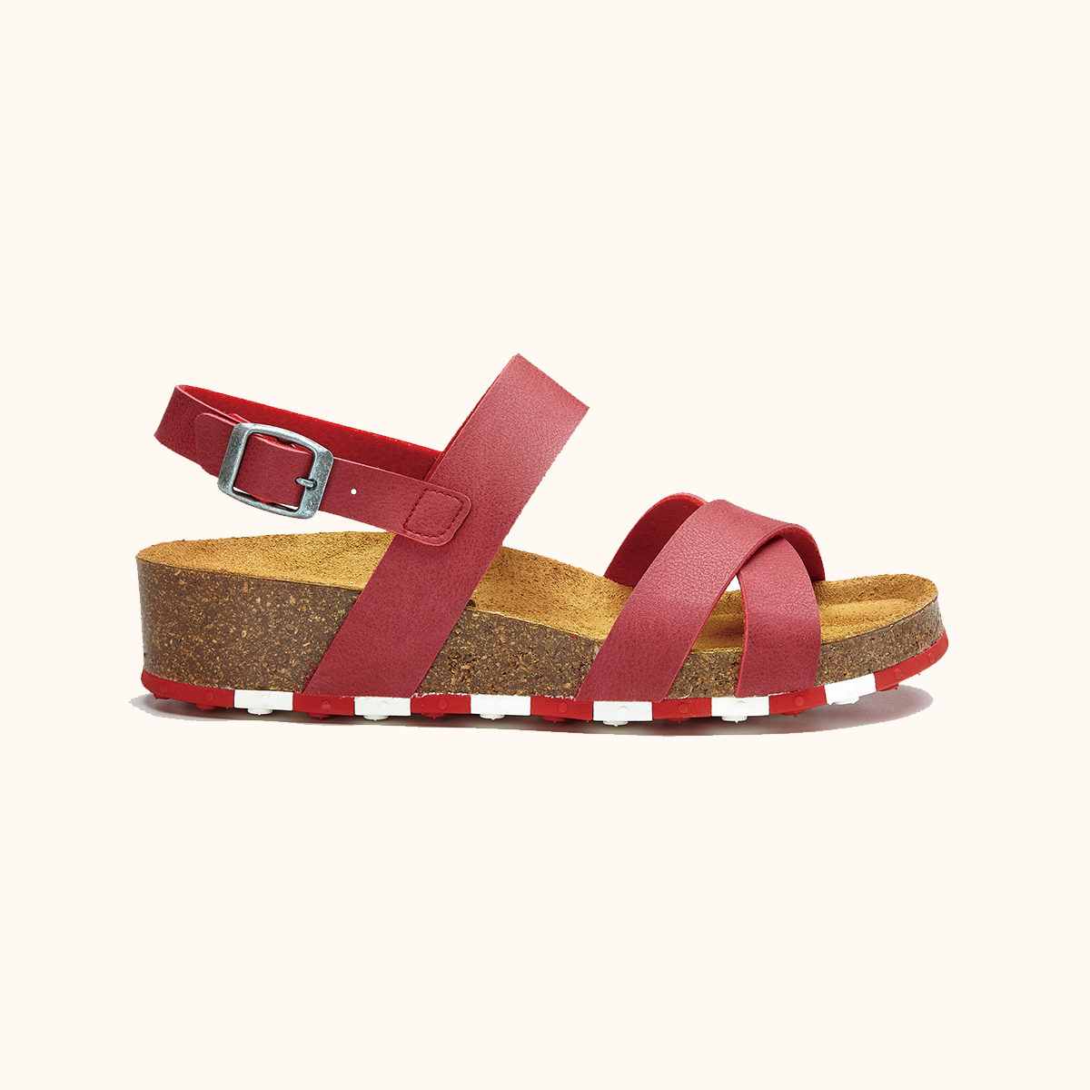 Sandalia con plataforma Ccilu para Dama - Rojo