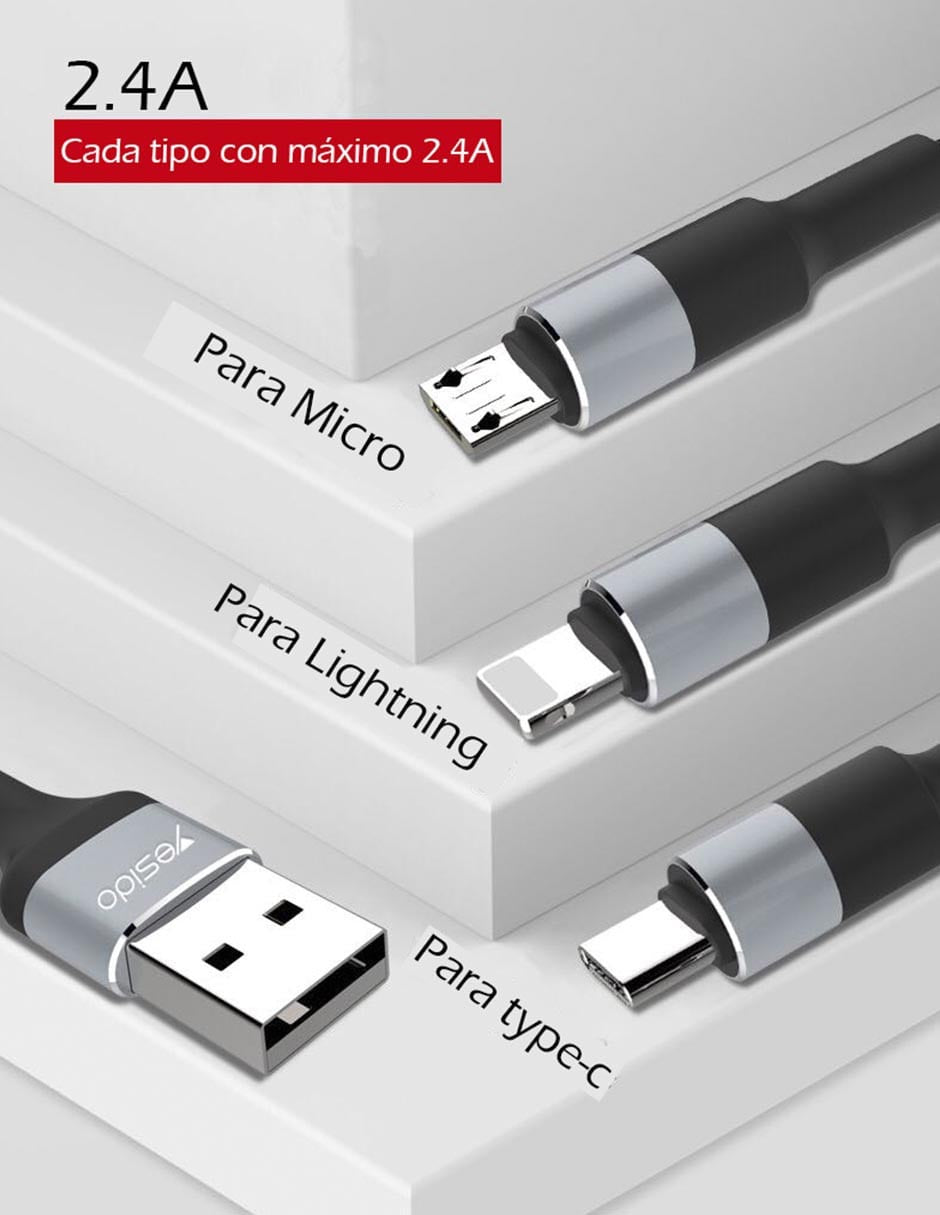 Cable USB 3 en 1 YID-CA20