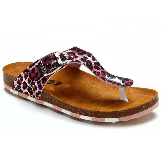 Sandalia Flat Ccilu para Dama - Animal Print