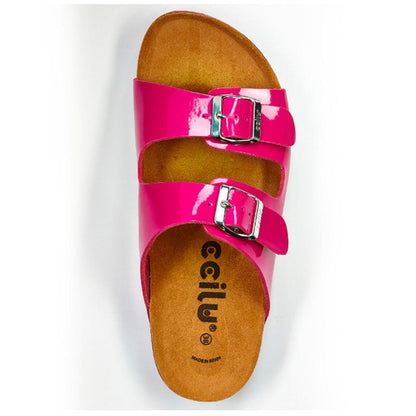 Sandalia Flat Ccilu para Dama - Fucsia