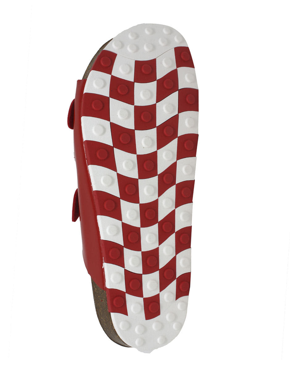 Sandalia Flat Ccilu para dama-Roja