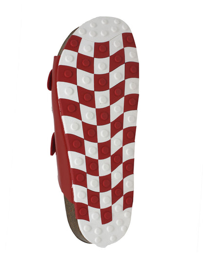 Sandalia Flat Ccilu para dama-Roja