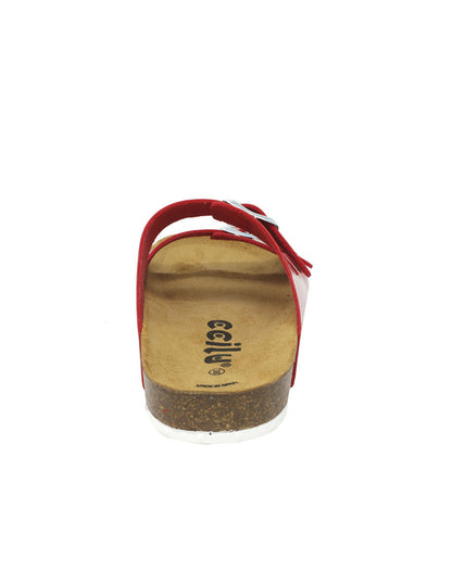 Sandalia Flat Ccilu para dama-Roja