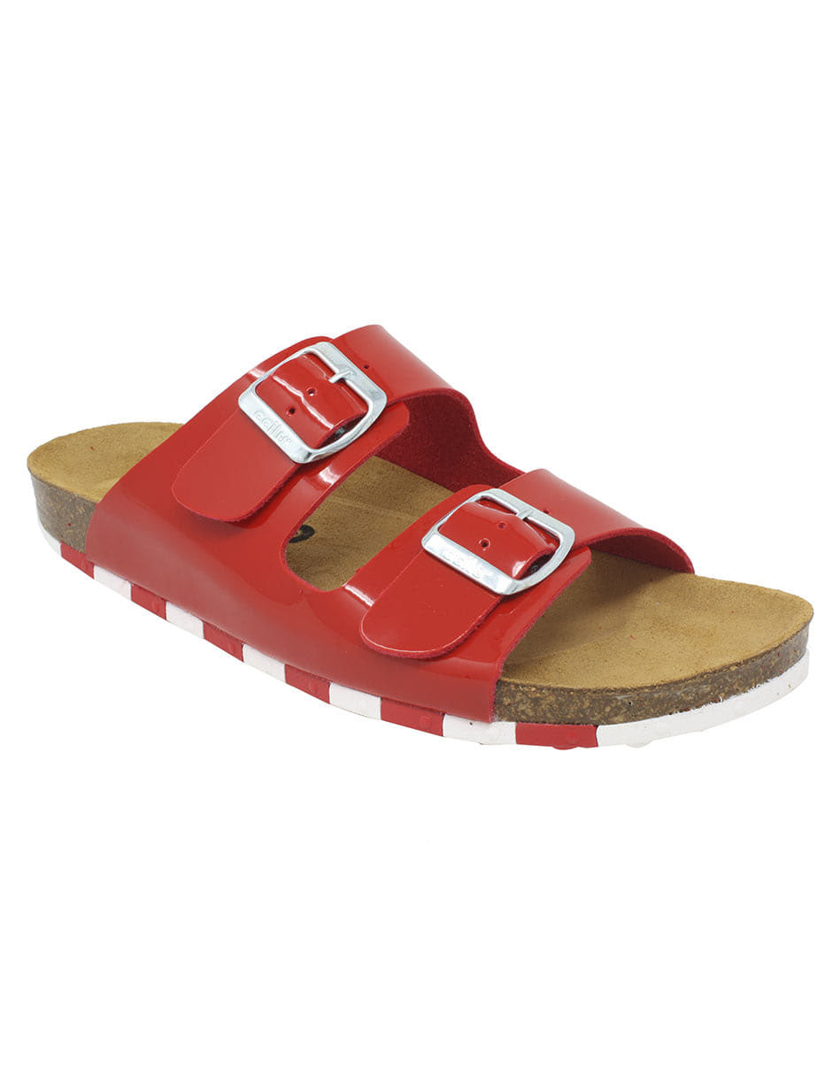 Sandalia Flat Ccilu para dama-Roja