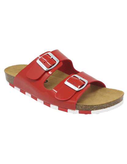 Sandalia Flat Ccilu para dama-Roja